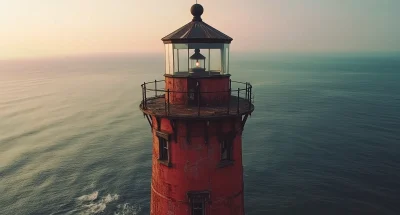 Red Lighthouse on Long Island