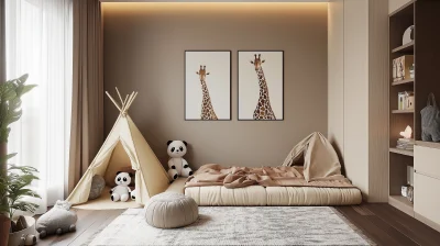 Children’s Bedroom with Animals Decor