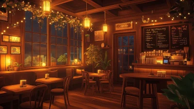 Cozy Café Vtuber Stream Background