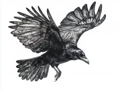 Crow in Flight