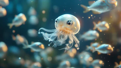 Baby Robot Jellyfish Swimming