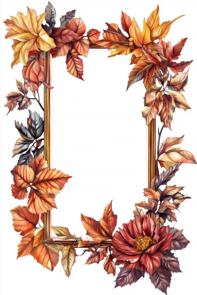 Autumn Floral Junk Journal Frame