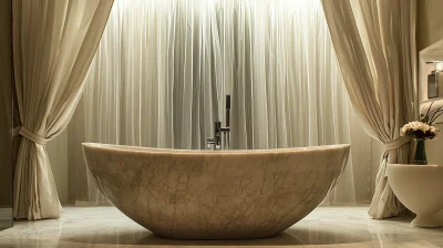 Luxury Bathroom with Marble Tub