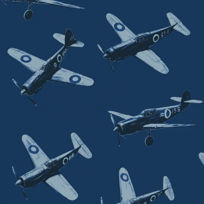 Vintage Airplanes Seamless Pattern