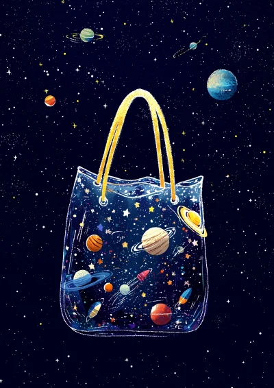 Starry Sky Bag Illustration