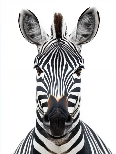 Elegant Zebra Face Portrait