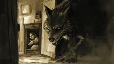 Werewolf Searching for a Frightened Girl