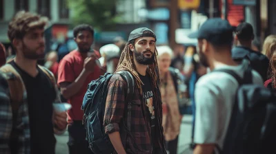 Diverse People Breathing on Belfast Street