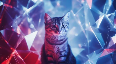 Geometric Abstract Cat