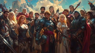 Medieval Heroes Group Portrait