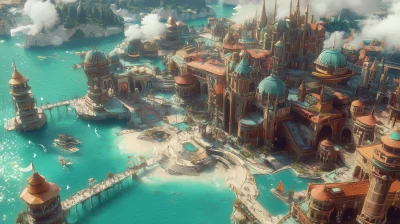 Fantasy Beach City View