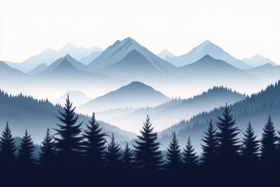 Mountain Landscape Illustration