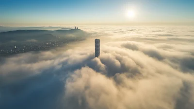 Top Down Aerial Shot Above the Clouds