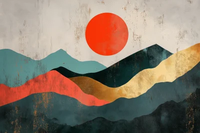 Abstract Mountain Landscape Wall Art Collection