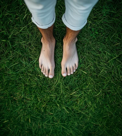 Feet on Green Grass