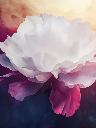 Vintage Peony Watercolor Background