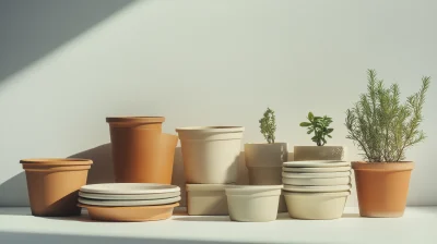 Variety of Empty Pots and Plates