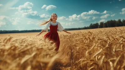 Russian Folklore Wheat Field