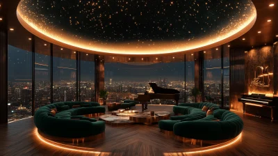 Luxurious Circular Penthouse Lounge