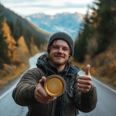 Climber with Canned Herring