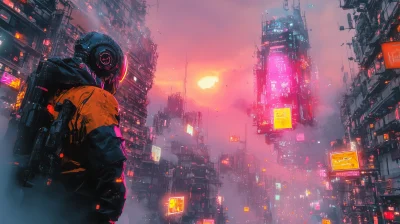 Ultra Modern Cyberpunk Street Party