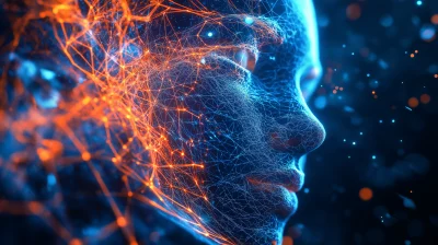 Futuristic Digital Human Face