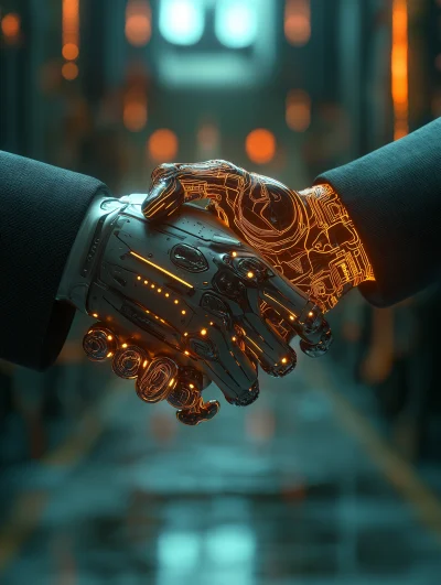 Cyborg Handshake