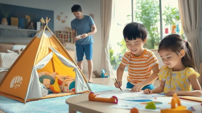 Happy 5-Year-Old Boy in Southeast Asian Setting