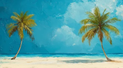 Tropical Beach Palms