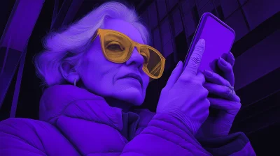 Old Woman with Smartphone