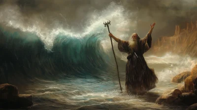 Moses Splitting the Sea