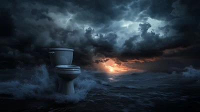 Fantasy Toilet in the Storm