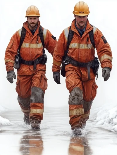 Oil and Gas Workers Illustration