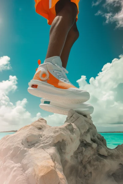 Futuristic Boy’s Sneakers Advertisement