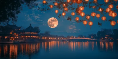 Night at West Lake, China