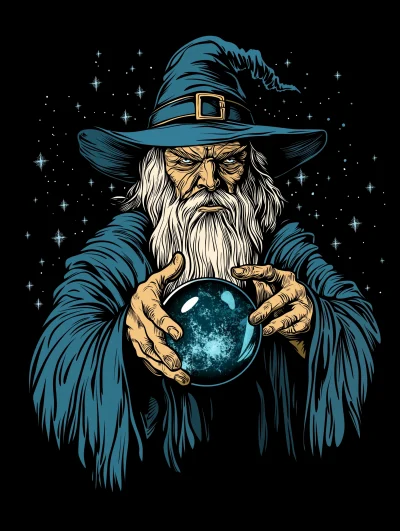 Wizard with Crystal Ball