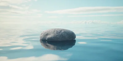 Floating Beach Stone