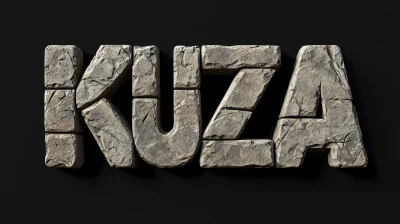 KUZA Stone Letters Logo