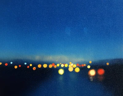 Minimalist Bokeh Lights Oil Painting