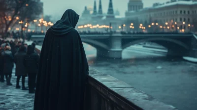 Mysterious Figure on a Bridge