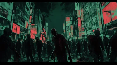 Decaying Zombies in Anime Style