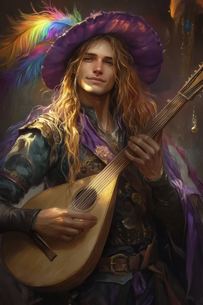 Male Bard in Fantasy Setting