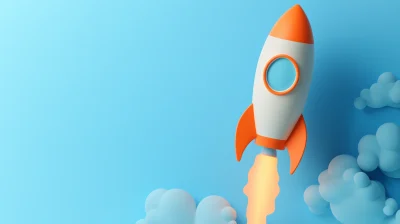 Rocket Launch Illustration