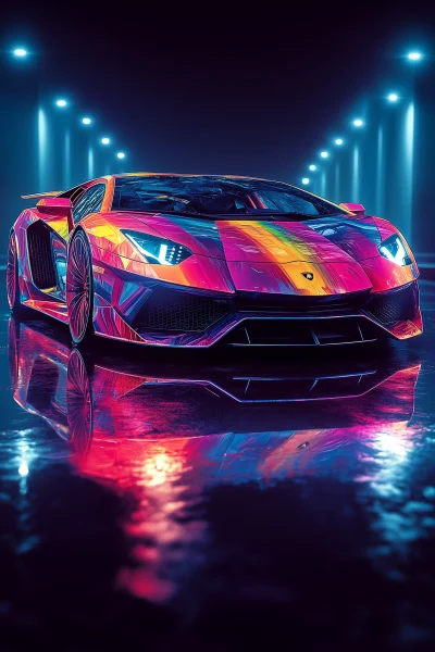 Lamborghini Sports Car with WPAP Design