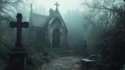 Mysterious Foggy Crypt