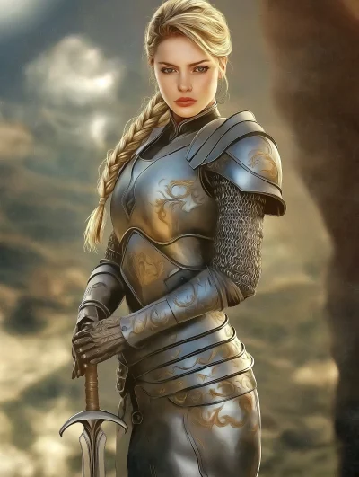 Young Female Paladin Portrait