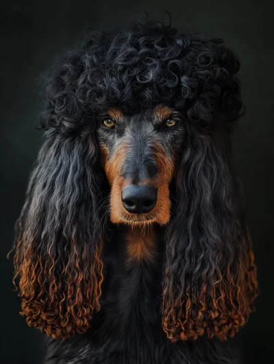 Afghan Hound with Curly Hairdo