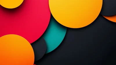 Minimalist Business Elements on Color Background