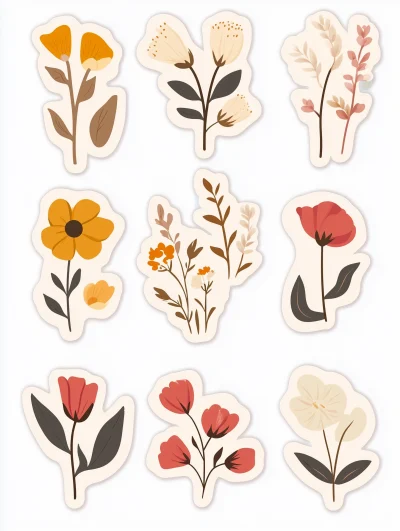 Floral Stickers Set