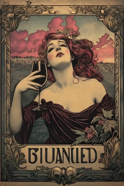 Art Nouveau Wine Poster